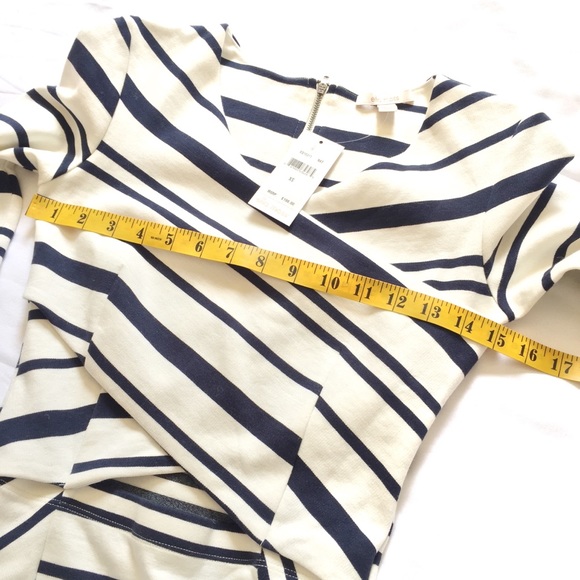 NWT ANTHRO ELLAMOSS StripedDress W/ CrossFront - Picture 6 of 8